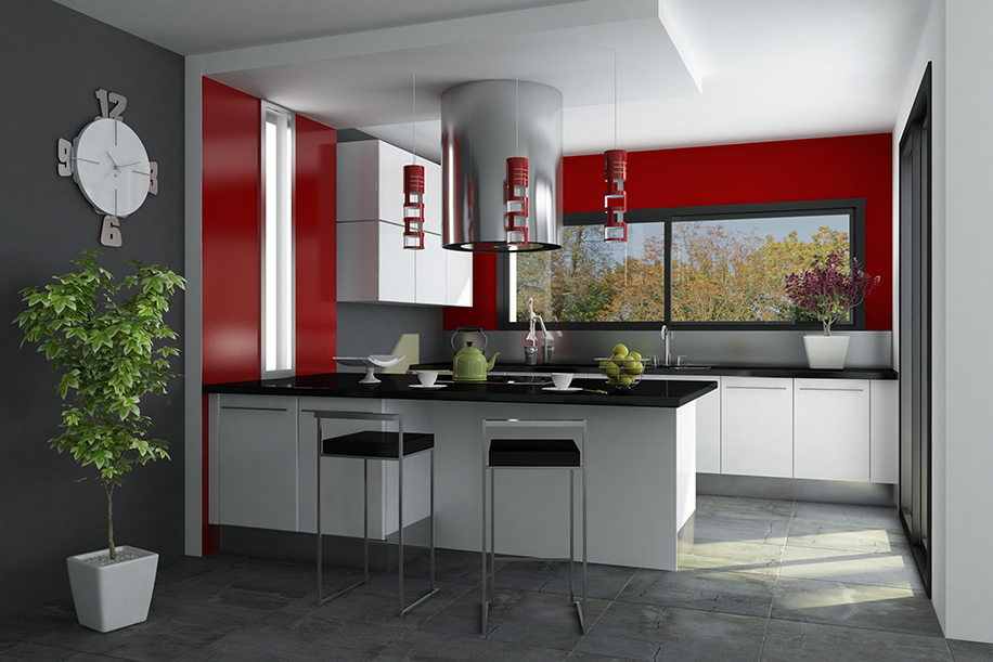 cuisine rouge